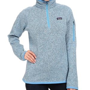 Light Blue Patagonia Better Sweater 1/4 zip